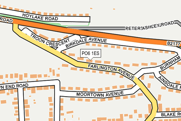 PO6 1ES map - OS OpenMap – Local (Ordnance Survey)