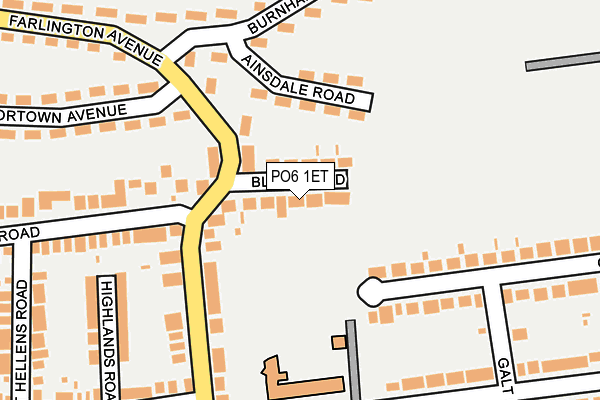 PO6 1ET map - OS OpenMap – Local (Ordnance Survey) PO6 1ET map - OS OpenMap – Local (Ordnance Survey)