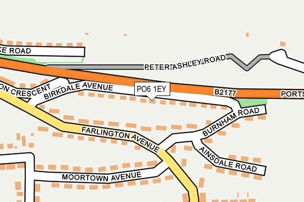 PO6 1EY map - OS OpenMap – Local (Ordnance Survey) PO6 1EY map - OS OpenMap – Local (Ordnance Survey)