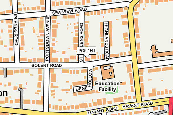 PO6 1HJ map - OS OpenMap – Local (Ordnance Survey)
