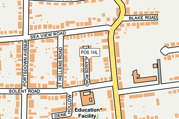 PO6 1HL map - OS OpenMap – Local (Ordnance Survey) PO6 1HL map - OS OpenMap – Local (Ordnance Survey)