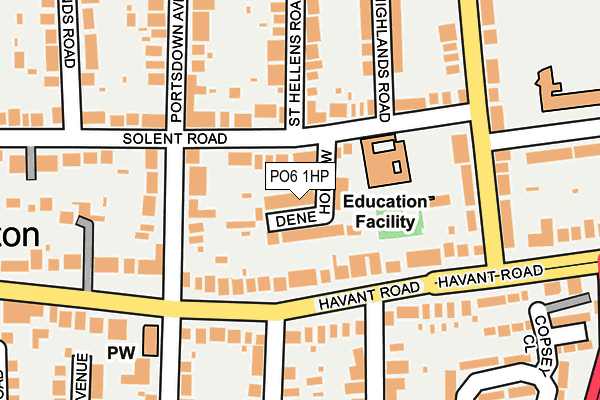 PO6 1HP map - OS OpenMap – Local (Ordnance Survey) PO6 1HP map - OS OpenMap – Local (Ordnance Survey)