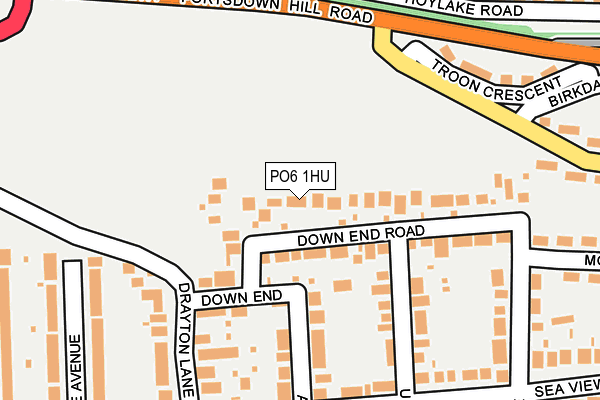 PO6 1HU map - OS OpenMap – Local (Ordnance Survey) PO6 1HU map - OS OpenMap – Local (Ordnance Survey)