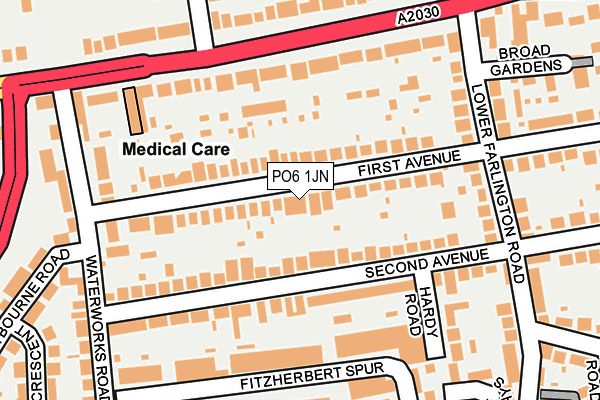 PO6 1JN map - OS OpenMap – Local (Ordnance Survey) PO6 1JN map - OS OpenMap – Local (Ordnance Survey)