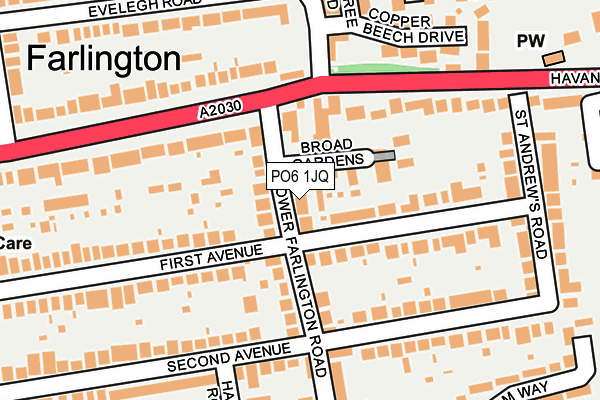 PO6 1JQ map - OS OpenMap – Local (Ordnance Survey) PO6 1JQ map - OS OpenMap – Local (Ordnance Survey)
