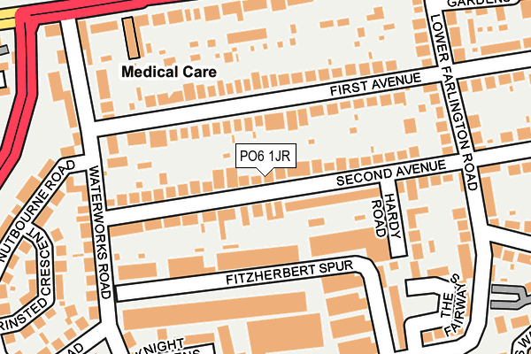 PO6 1JR map - OS OpenMap – Local (Ordnance Survey) PO6 1JR map - OS OpenMap – Local (Ordnance Survey)