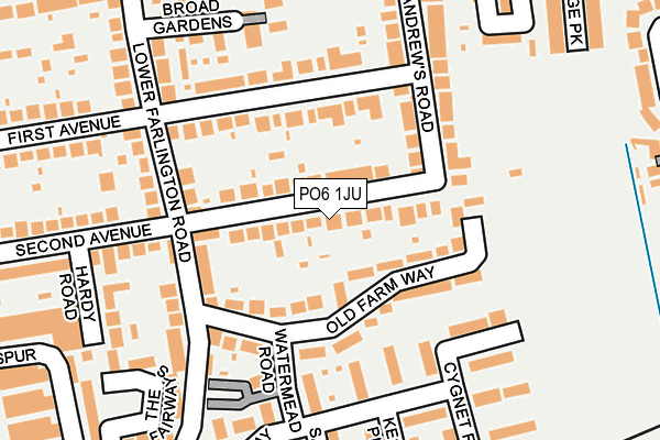 PO6 1JU map - OS OpenMap – Local (Ordnance Survey) PO6 1JU map - OS OpenMap – Local (Ordnance Survey)