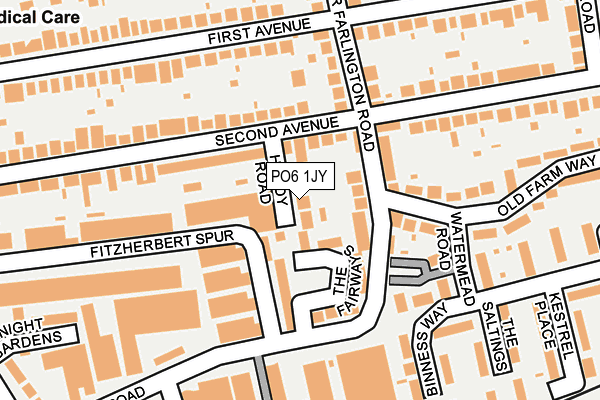PO6 1JY map - OS OpenMap – Local (Ordnance Survey) PO6 1JY map - OS OpenMap – Local (Ordnance Survey)