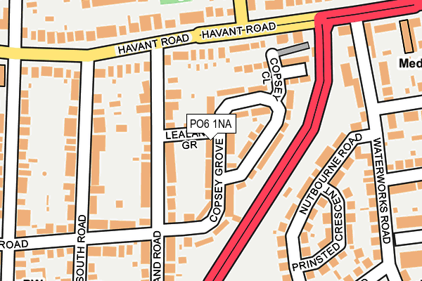 PO6 1NA map - OS OpenMap – Local (Ordnance Survey) PO6 1NA map - OS OpenMap – Local (Ordnance Survey)