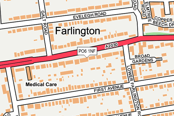 PO6 1NF map - OS OpenMap – Local (Ordnance Survey) PO6 1NF map - OS OpenMap – Local (Ordnance Survey)