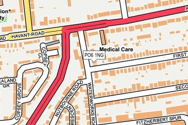 PO6 1NG map - OS OpenMap – Local (Ordnance Survey) PO6 1NG map - OS OpenMap – Local (Ordnance Survey)