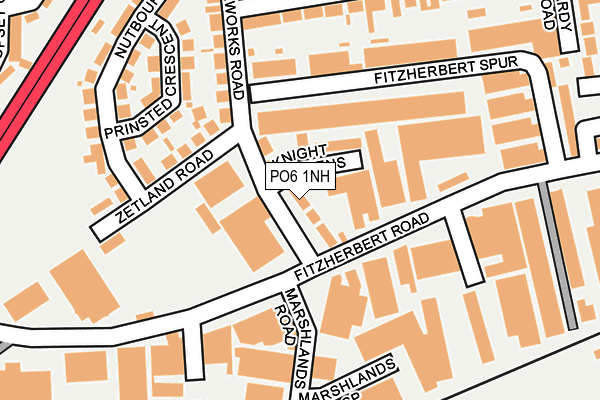 PO6 1NH map - OS OpenMap – Local (Ordnance Survey) PO6 1NH map - OS OpenMap – Local (Ordnance Survey)