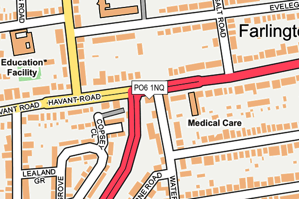 PO6 1NQ map - OS OpenMap – Local (Ordnance Survey) PO6 1NQ map - OS OpenMap – Local (Ordnance Survey)