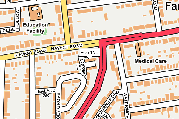 PO6 1NU map - OS OpenMap – Local (Ordnance Survey) PO6 1NU map - OS OpenMap – Local (Ordnance Survey)