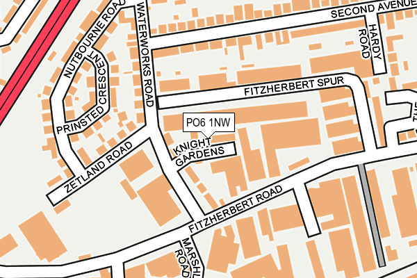 PO6 1NW map - OS OpenMap – Local (Ordnance Survey) PO6 1NW map - OS OpenMap – Local (Ordnance Survey)