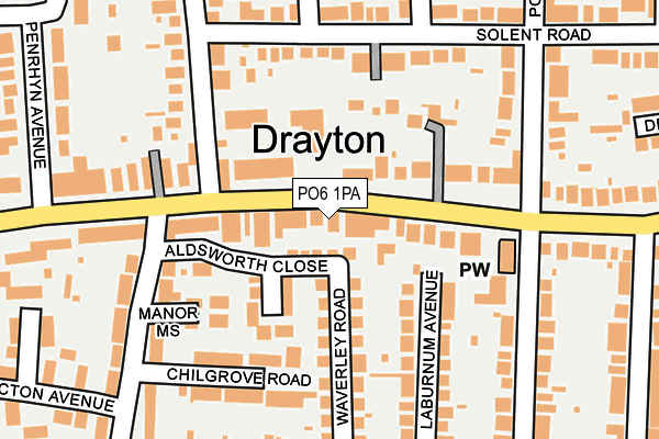PO6 1PA map - OS OpenMap – Local (Ordnance Survey) PO6 1PA map - OS OpenMap – Local (Ordnance Survey)