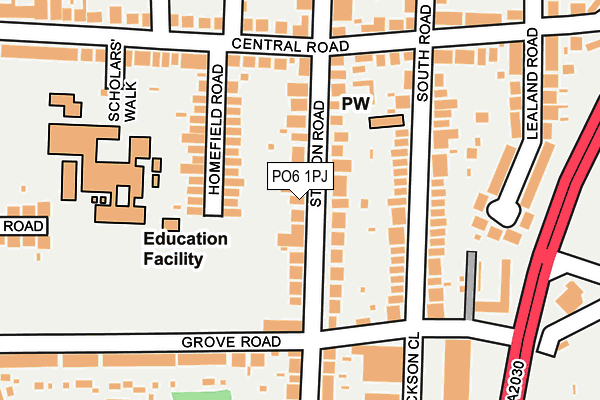 PO6 1PJ map - OS OpenMap – Local (Ordnance Survey) PO6 1PJ map - OS OpenMap – Local (Ordnance Survey)
