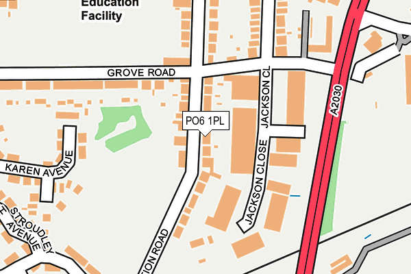 PO6 1PL map - OS OpenMap – Local (Ordnance Survey) PO6 1PL map - OS OpenMap – Local (Ordnance Survey)