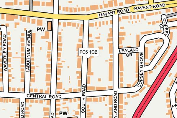 PO6 1QB map - OS OpenMap – Local (Ordnance Survey) PO6 1QB map - OS OpenMap – Local (Ordnance Survey)