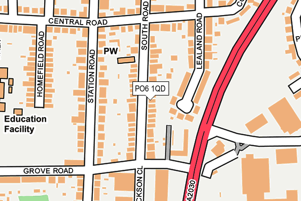 PO6 1QD map - OS OpenMap – Local (Ordnance Survey) PO6 1QD map - OS OpenMap – Local (Ordnance Survey)