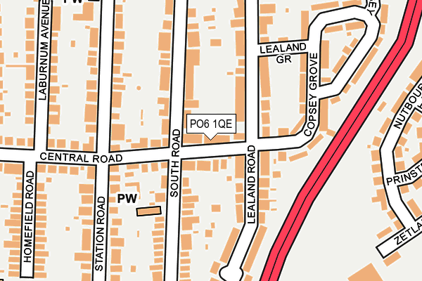 PO6 1QE map - OS OpenMap – Local (Ordnance Survey) PO6 1QE map - OS OpenMap – Local (Ordnance Survey)