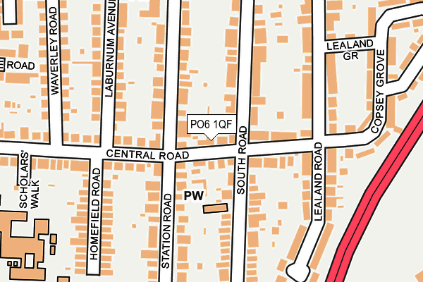 PO6 1QF map - OS OpenMap – Local (Ordnance Survey) PO6 1QF map - OS OpenMap – Local (Ordnance Survey)