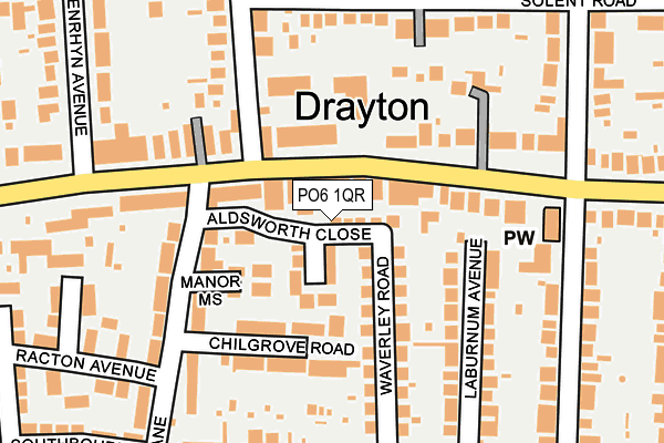 PO6 1QR map - OS OpenMap – Local (Ordnance Survey) PO6 1QR map - OS OpenMap – Local (Ordnance Survey)