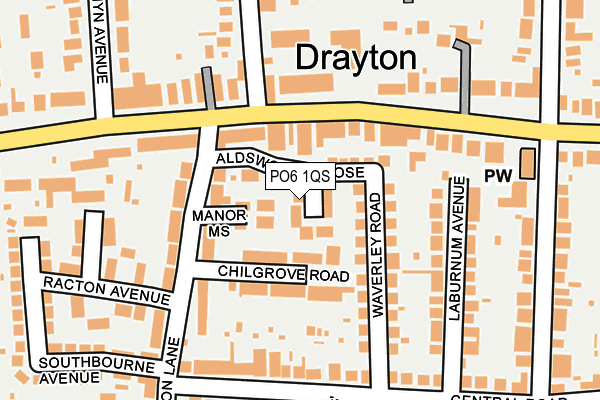 PO6 1QS map - OS OpenMap – Local (Ordnance Survey) PO6 1QS map - OS OpenMap – Local (Ordnance Survey)