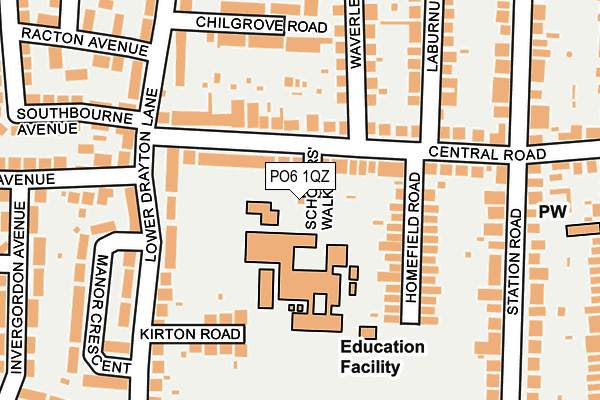 PO6 1QZ map - OS OpenMap – Local (Ordnance Survey) PO6 1QZ map - OS OpenMap – Local (Ordnance Survey)