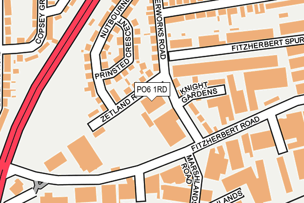 PO6 1RD map - OS OpenMap – Local (Ordnance Survey) PO6 1RD map - OS OpenMap – Local (Ordnance Survey)