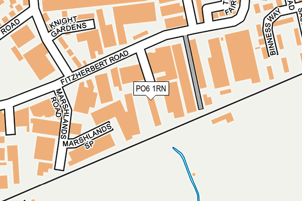 PO6 1RN map - OS OpenMap – Local (Ordnance Survey) PO6 1RN map - OS OpenMap – Local (Ordnance Survey)