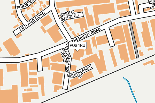 PO6 1RU map - OS OpenMap – Local (Ordnance Survey) PO6 1RU map - OS OpenMap – Local (Ordnance Survey)