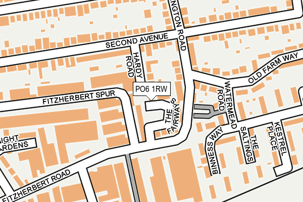 PO6 1RW map - OS OpenMap – Local (Ordnance Survey) PO6 1RW map - OS OpenMap – Local (Ordnance Survey)