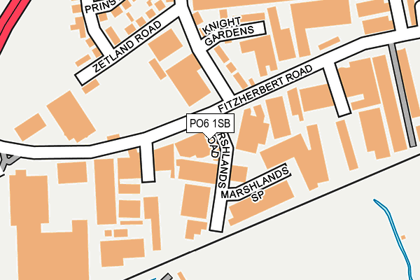 PO6 1SB map - OS OpenMap – Local (Ordnance Survey) PO6 1SB map - OS OpenMap – Local (Ordnance Survey)
