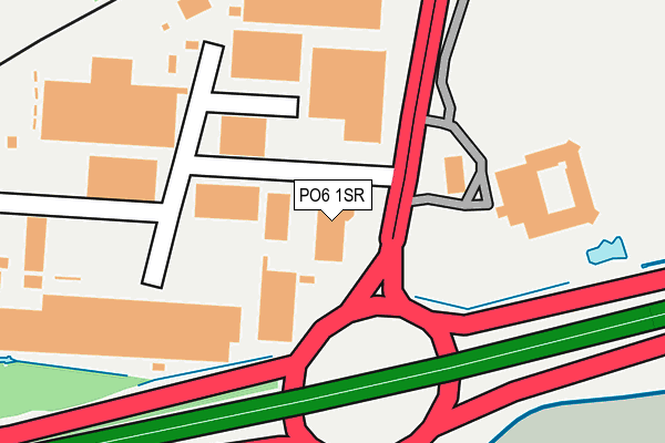 PO6 1SR map - OS OpenMap – Local (Ordnance Survey) PO6 1SR map - OS OpenMap – Local (Ordnance Survey)
