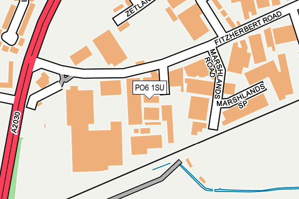 PO6 1SU map - OS OpenMap – Local (Ordnance Survey) PO6 1SU map - OS OpenMap – Local (Ordnance Survey)