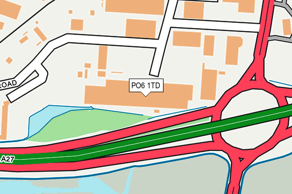 PO6 1TD map - OS OpenMap – Local (Ordnance Survey) PO6 1TD map - OS OpenMap – Local (Ordnance Survey)
