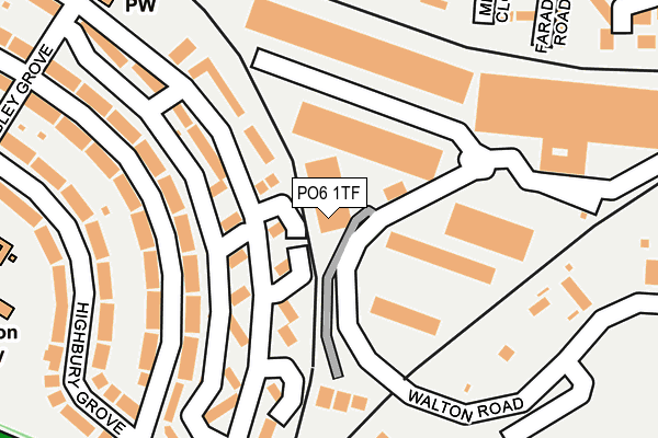 PO6 1TF map - OS OpenMap – Local (Ordnance Survey) PO6 1TF map - OS OpenMap – Local (Ordnance Survey)
