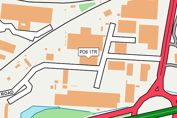 PO6 1TR map - OS OpenMap – Local (Ordnance Survey) PO6 1TR map - OS OpenMap – Local (Ordnance Survey)