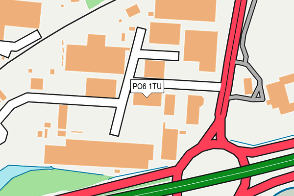 PO6 1TU map - OS OpenMap – Local (Ordnance Survey) PO6 1TU map - OS OpenMap – Local (Ordnance Survey)