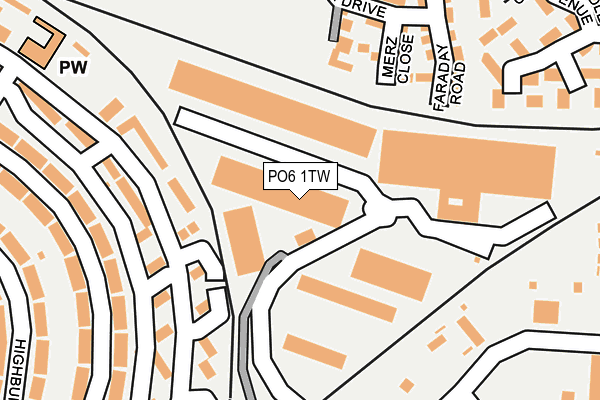 PO6 1TW map - OS OpenMap – Local (Ordnance Survey) PO6 1TW map - OS OpenMap – Local (Ordnance Survey)
