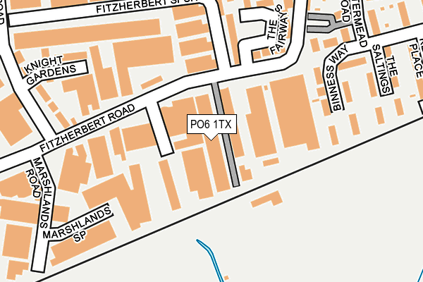 PO6 1TX map - OS OpenMap – Local (Ordnance Survey) PO6 1TX map - OS OpenMap – Local (Ordnance Survey)