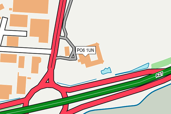 PO6 1UN map - OS OpenMap – Local (Ordnance Survey) PO6 1UN map - OS OpenMap – Local (Ordnance Survey)