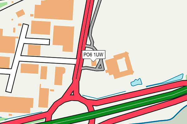 PO6 1UW map - OS OpenMap – Local (Ordnance Survey) PO6 1UW map - OS OpenMap – Local (Ordnance Survey)