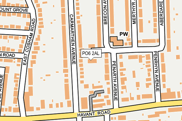 PO6 2AL map - OS OpenMap – Local (Ordnance Survey) PO6 2AL map - OS OpenMap – Local (Ordnance Survey)