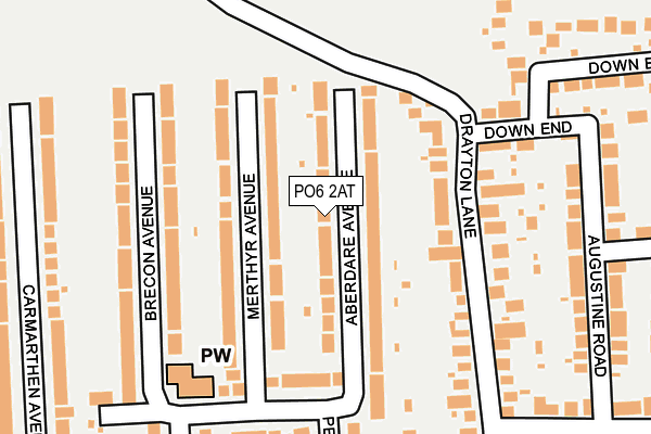 PO6 2AT map - OS OpenMap – Local (Ordnance Survey)