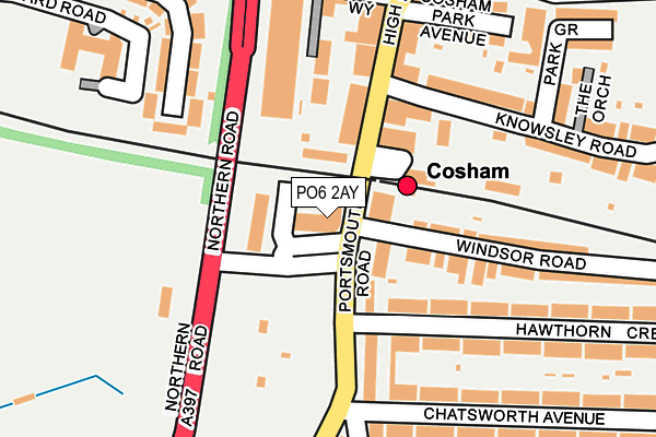 PO6 2AY map - OS OpenMap – Local (Ordnance Survey) PO6 2AY map - OS OpenMap – Local (Ordnance Survey)