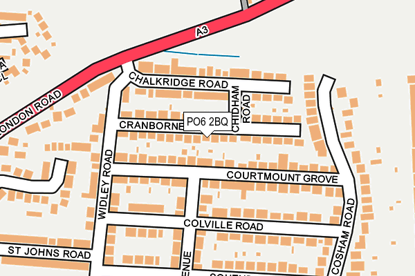 PO6 2BQ map - OS OpenMap – Local (Ordnance Survey) PO6 2BQ map - OS OpenMap – Local (Ordnance Survey)