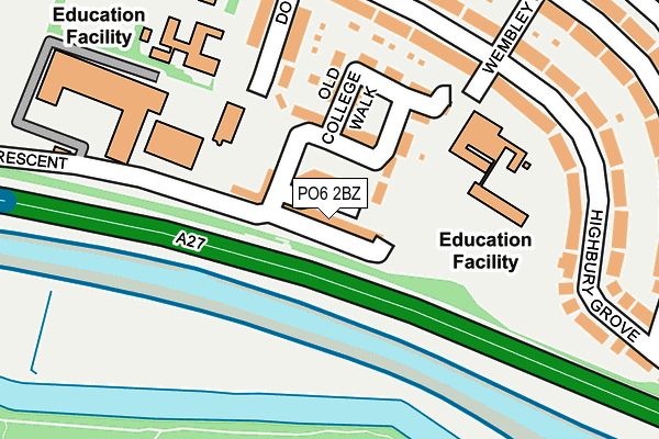 PO6 2BZ map - OS OpenMap – Local (Ordnance Survey) PO6 2BZ map - OS OpenMap – Local (Ordnance Survey)