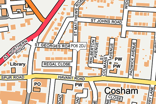 PO6 2DJ map - OS OpenMap – Local (Ordnance Survey) PO6 2DJ map - OS OpenMap – Local (Ordnance Survey)